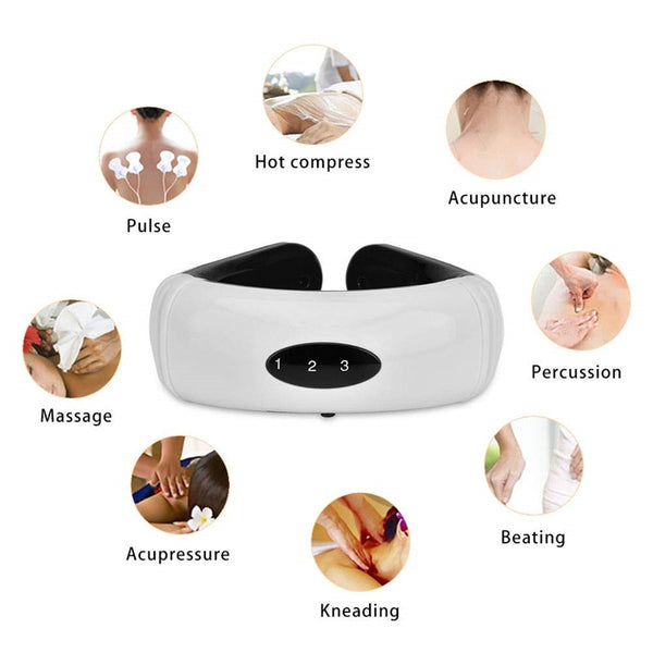 Smart Neck Massager with Infrared Heating Pain Relief