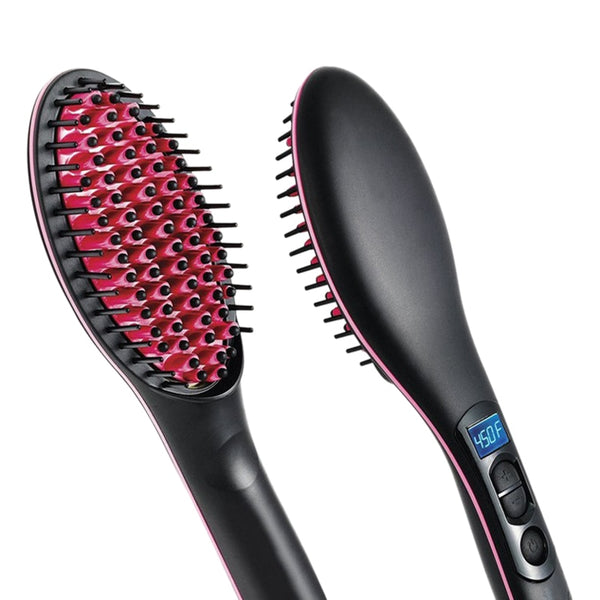 Portable Electric Straightening Hair Brush // Professional LCD Display